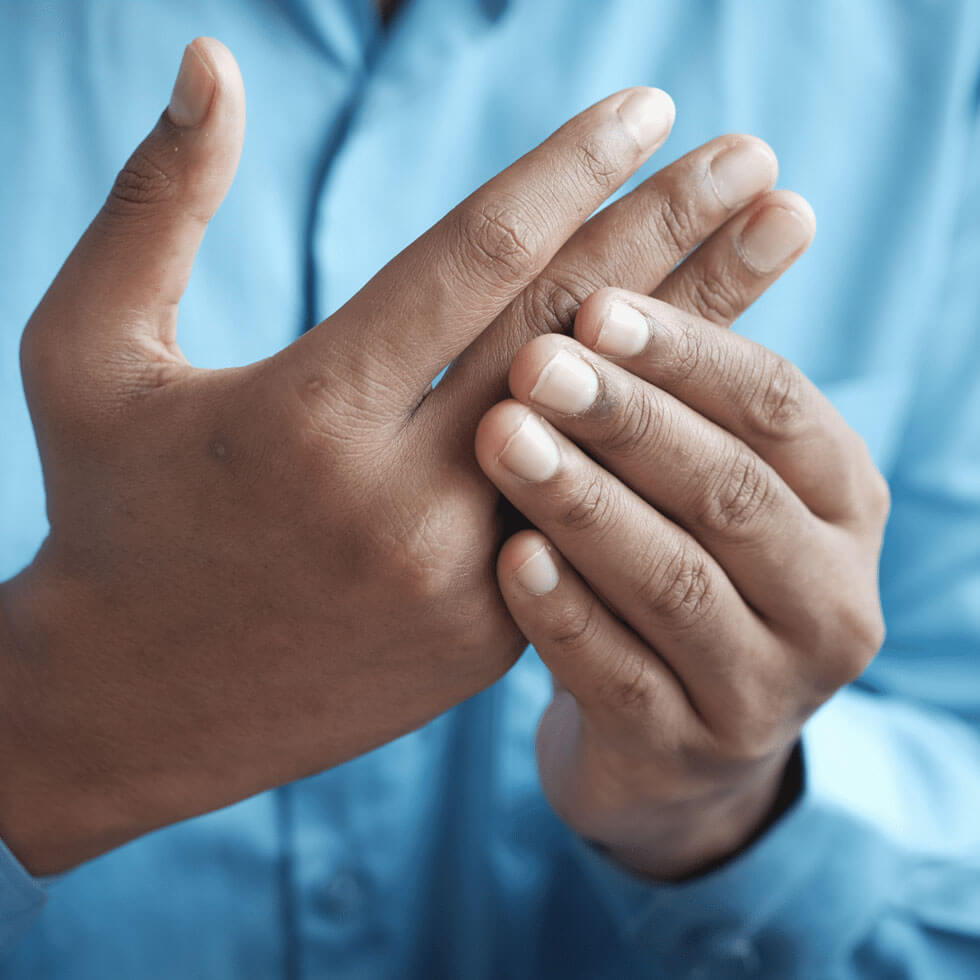 Übungen der Finger bei Artritis